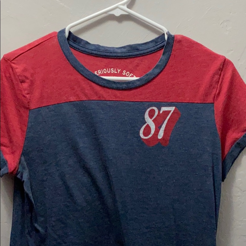 Red and blue shirt